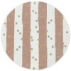 Kulatý dětský koberec Lima M044A Pruhy Tečky krémový růžový (Rozměr průměr 140 cm)