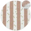Kulatý dětský koberec Lima M044A Pruhy Tečky krémový růžový (Rozměr průměr 140 cm)