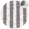 Kulatý dětský koberec Lima M044A Pruhy Tečky krémový fialový (Rozměr průměr 140 cm)