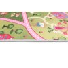 Dětský kusový koberec FLANNEL PRINTED JWH Město Cesta zelený růžový (Rozměr 80x150 cm)