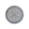 Kulatý koberec VALLEY D713B Klasický modrý bílý (Rozměr průměr 80 cm)