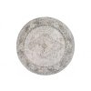 Kulatý koberec VALLEY D711A Klasický šedý bílý (Rozměr průměr 80 cm)