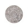 Kulatý koberec VALLEY D150A Klasický světle šedý krémový (Rozměr průměr 80 cm)