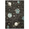 Dětský kusový koberec Lima G759A Planety grafitový šedý modrý (Rozměr 140x190 cm)