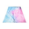 Kusový koberec pratelný TOSCANA 43860 Abstraktní moderní pogumovaný modrý fialový (Rozměr 80x150 cm)