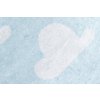 Dětský kusový koberec vhodný k praní BAMBINO 2469 Mráčky Nebe protiskluzový modrý (Rozměr 120x170 cm)