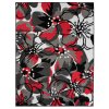 Kusový koberec moderní MAYA Z907E Květy šedý červený7
