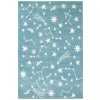 Dětský kusový koberec Lima 9572A Hvězdičky modrý krémový (Rozměr 120x170 cm)