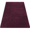 Kusový shaggy koberec jednobarevný Kamel vínový1