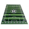 Dětský kusový koberec FLANNEL PRINTED JXH-301 Fotbalové hřiště zelený (Rozměr 80x150 cm)