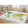 Dětský kusový koberec KIDS 250321N Mapa Světa5