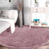 Kulatý koberec vhodný k praní jednobarevný Kamel pink růžový5