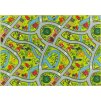 Dětský kusový koberec Uličky 12 zelený
