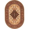Oválný vlněný koberec Agnella Isfahan Leyla Jantarový