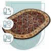 Oválný koberec Agnella Standard Tamir granátový5