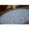 Kulatý koberec Sisal FLAT 48715/591 modrý