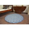 Kulatý koberec Sisal FLAT 48715/591 modrý