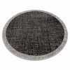 Kulatý koberec Sisal  FLOORLUX 20401 černý / stříbrný