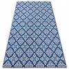 Kusový koberec Sisal COLOR 19246/699 Květy modrý