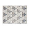Moderní kusový koberec ASTHANE E460A Trojúhelníky světle šedý / tmavě modrý