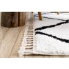 Kusový koberec BERBER CROSS bílý černý19