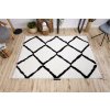 Kusový koberec BERBER CROSS bílý černý17