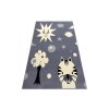 Dětský kusový koberec BCF FLASH 3992 Slunce kočka strom šedý
