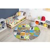 Dětský kulatý koberec JUMPY Písmena Číslice vícebarevný3