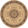Kulatý vlněný koberec Dywilan Polonia Kordoba Sepia2 hnědý