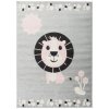 Dětský kusový koberec HAPPY H319A Lvíček šedý bílý1