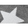 Kulatý koberec SKETCH FA68 Hvězdy šedý bílý6