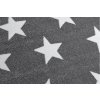 Kulatý koberec SKETCH FA68 Hvězdy šedý bílý3