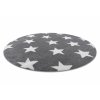 Kulatý koberec SKETCH FA68 Hvězdy šedý bílý2