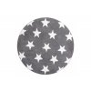 Kulatý koberec SKETCH FA68 Hvězdy šedý bílý1