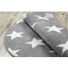 Kulatý koberec SKETCH FA68 Hvězdy šedý bílý9