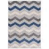 Moderní kusový koberec AVENTURA EC92A Vlnky šedý modrý