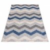 Moderní kusový koberec AVENTURA EC92A Vlnky šedý modrý