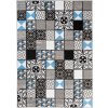 Kusový koberec moderní MAYA Z906B Patchwork šedý modrý