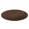 Kulatý koberec jednobarevný SOFFI shaggy 5cm hnědý2