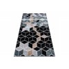 Kusový koberec POLI 9139A Kostky 3D vzor černý šedý