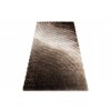 Kusový shaggy koberec FLIM 006 B2 Pruhy hnědý