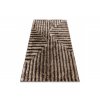 Kusový shaggy koberec FLIM 010 B7 Geometrický vzor hnědý