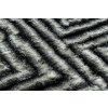 Kusový shaggy koberec FLIM 010 B3 Geometrický vzor černý šedý4