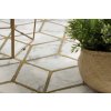 Kusový koberec EMERALD 1014 Luxusní geometrický 3D krémový zlatý4