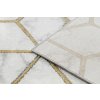 Kusový koberec EMERALD 1014 Luxusní geometrický 3D krémový zlatý13