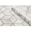 Kusový koberec EMERALD 1014 Luxusní geometrický 3D krémový zlatý10