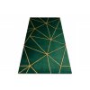 Kusový koberec EMERALD 1013 Luxusní geometrický zelený zlatý