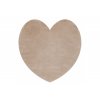 Moderní kusový koberec SHAPE 3105 Srdce protiskluzový vhodný k praní shaggy camel béžový