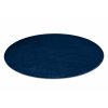 Kulatý koberec jednobarevný Shaggy POSH protiskluzový pratelný tmavě modrý2