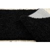 Koberec Běhoun jednobarevný SOFFI shaggy 5cm černý11